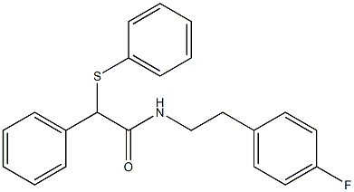 N-[2-(4-fluorophenyl)ethyl]-2-phenyl-2-(phenylsulfanyl)acetamide 化学構造式