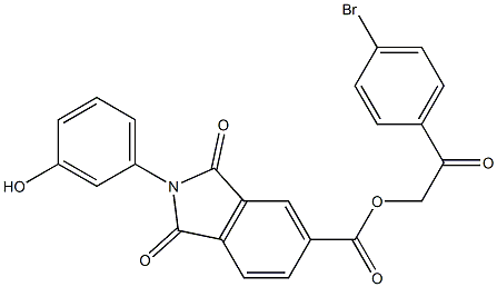 2-(4-bromophenyl)-2-oxoethyl 2-(3-hydroxyphenyl)-1,3-dioxoisoindoline-5-carboxylate