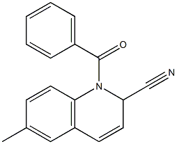 1-benzoyl-6-methyl-1,2-dihydro-2-quinolinecarbonitrile Struktur