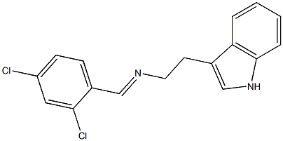 N-(2,4-dichlorobenzylidene)-N-[2-(1H-indol-3-yl)ethyl]amine Structure