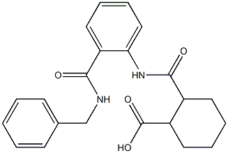 2-({2-[(benzylamino)carbonyl]anilino}carbonyl)cyclohexanecarboxylic acid Struktur