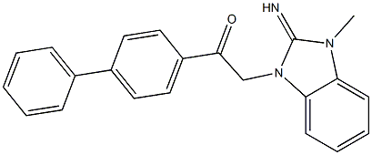 1-[1,1'-biphenyl]-4-yl-2-(2-imino-3-methyl-2,3-dihydro-1H-benzimidazol-1-yl)ethanone