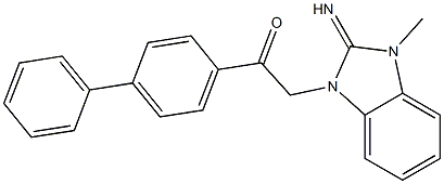  1-[1,1'-biphenyl]-4-yl-2-(2-imino-3-methyl-2,3-dihydro-1H-benzimidazol-1-yl)ethanone