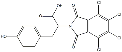 3-(4-hydroxyphenyl)-2-(4,5,6,7-tetrachloro-1,3-dioxo-1,3-dihydro-2H-isoindol-2-yl)propanoic acid,,结构式