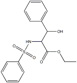 ethyl 3-hydroxy-3-phenyl-2-[(phenylsulfonyl)amino]propanoate 结构式