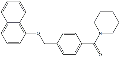 1-naphthyl 4-(1-piperidinylcarbonyl)benzyl ether Struktur