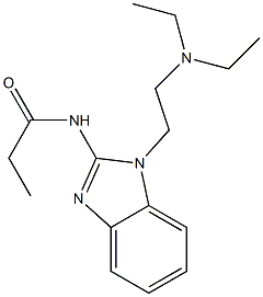 N-{1-[2-(diethylamino)ethyl]-1H-benzimidazol-2-yl}propanamide Struktur