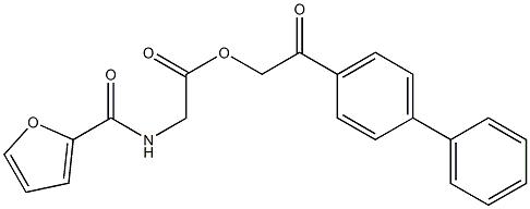 2-[1,1'-biphenyl]-4-yl-2-oxoethyl (2-furoylamino)acetate Structure