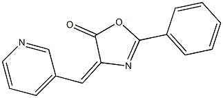 2-phenyl-4-(3-pyridinylmethylene)-1,3-oxazol-5(4H)-one,,结构式