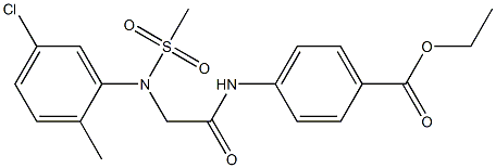 ethyl 4-({[5-chloro-2-methyl(methylsulfonyl)anilino]acetyl}amino)benzoate Struktur