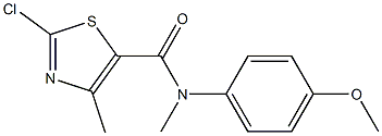 2-chloro-N-(4-methoxyphenyl)-N,4-dimethyl-1,3-thiazole-5-carboxamide 结构式