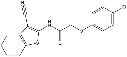 2-(4-chlorophenoxy)-N-(3-cyano-4,5,6,7-tetrahydro-1-benzothien-2-yl)acetamide|