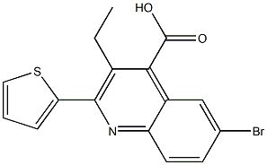 6-bromo-3-ethyl-2-(2-thienyl)-4-quinolinecarboxylic acid