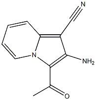 3-acetyl-2-amino-1-indolizinecarbonitrile Struktur