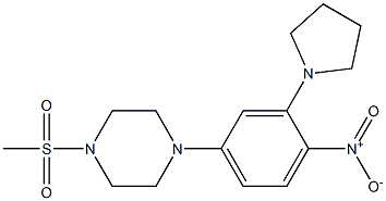 1-[4-nitro-3-(1-pyrrolidinyl)phenyl]-4-(methylsulfonyl)piperazine