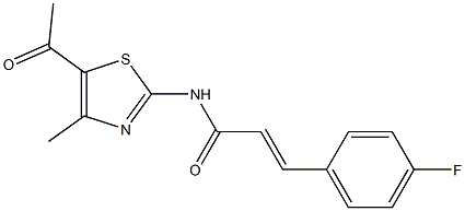 N-(5-acetyl-4-methyl-1,3-thiazol-2-yl)-3-(4-fluorophenyl)acrylamide Structure