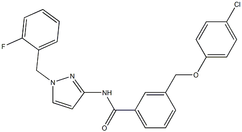  3-[(4-chlorophenoxy)methyl]-N-[1-(2-fluorobenzyl)-1H-pyrazol-3-yl]benzamide