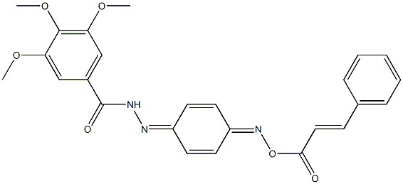 N'-{4-[(cinnamoyloxy)imino]-2,5-cyclohexadien-1-ylidene}-3,4,5-trimethoxybenzohydrazide Struktur