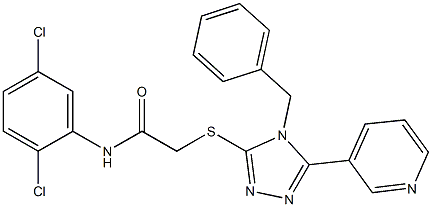 2-{[4-benzyl-5-(3-pyridinyl)-4H-1,2,4-triazol-3-yl]sulfanyl}-N-(2,5-dichlorophenyl)acetamide,,结构式