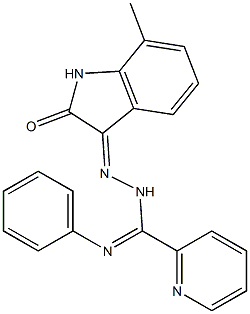 N'-(7-methyl-2-oxo-1,2-dihydro-3H-indol-3-ylidene)-N''-phenyl-2-pyridinecarboximidohydrazide Structure