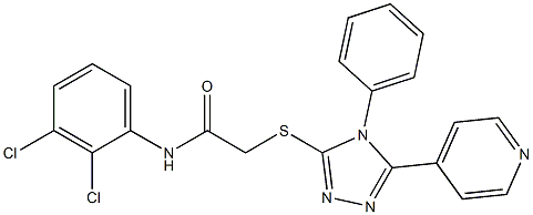 N-(2,3-dichlorophenyl)-2-[(4-phenyl-5-pyridin-4-yl-4H-1,2,4-triazol-3-yl)sulfanyl]acetamide 化学構造式