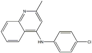 N-(4-chlorophenyl)-2-methylquinolin-4-amine,,结构式