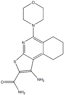 1-amino-5-(4-morpholinyl)-6,7,8,9-tetrahydrothieno[2,3-c]isoquinoline-2-carboxamide Structure