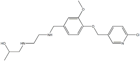 1-{[2-({4-[(6-chloro-3-pyridinyl)methoxy]-3-methoxybenzyl}amino)ethyl]amino}-2-propanol Structure