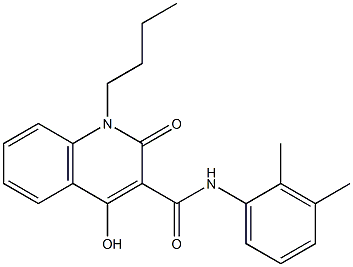 1-butyl-N-(2,3-dimethylphenyl)-4-hydroxy-2-oxo-1,2-dihydro-3-quinolinecarboxamide Structure