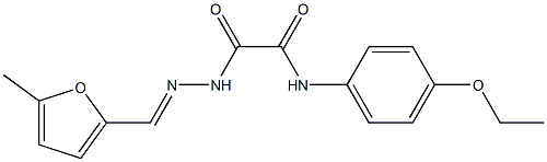 N-(4-ethoxyphenyl)-2-{2-[(5-methyl-2-furyl)methylene]hydrazino}-2-oxoacetamide Struktur