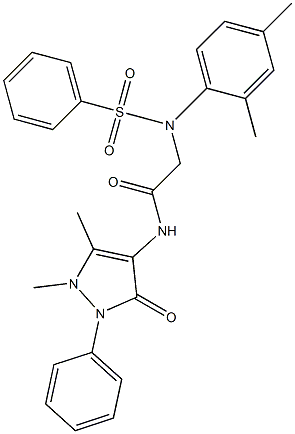 N-(1,5-dimethyl-3-oxo-2-phenyl-2,3-dihydro-1H-pyrazol-4-yl)-2-[2,4-dimethyl(phenylsulfonyl)anilino]acetamide