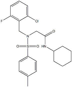 2-{(2-chloro-6-fluorobenzyl)[(4-methylphenyl)sulfonyl]amino}-N-cyclohexylacetamide