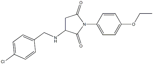 3-[(4-chlorobenzyl)amino]-1-(4-ethoxyphenyl)-2,5-pyrrolidinedione 结构式