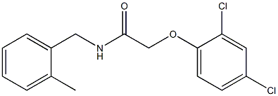 2-(2,4-dichlorophenoxy)-N-(2-methylbenzyl)acetamide,,结构式