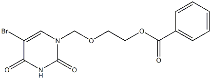 2-[(5-bromo-2,4-dioxo-3,4-dihydro-1(2H)-pyrimidinyl)methoxy]ethyl benzoate Structure