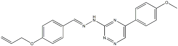 4-(allyloxy)benzaldehyde [5-(4-methoxyphenyl)-1,2,4-triazin-3-yl]hydrazone Struktur