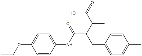 4-(4-ethoxyanilino)-2-methyl-3-(4-methylbenzyl)-4-oxobutanoic acid 结构式