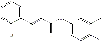 4-chloro-3-methylphenyl 3-(2-chlorophenyl)acrylate 化学構造式