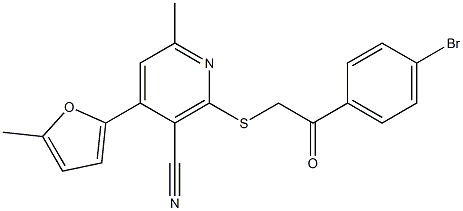 2-{[2-(4-bromophenyl)-2-oxoethyl]sulfanyl}-6-methyl-4-(5-methyl-2-furyl)nicotinonitrile