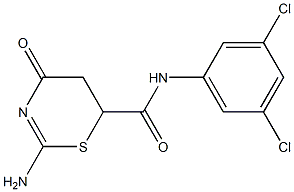 2-amino-N-(3,5-dichlorophenyl)-4-oxo-5,6-dihydro-4H-1,3-thiazine-6-carboxamide 结构式