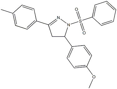  methyl 4-[3-(4-methylphenyl)-1-(phenylsulfonyl)-4,5-dihydro-1H-pyrazol-5-yl]phenyl ether