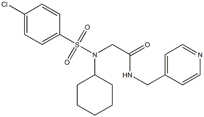 2-[[(4-chlorophenyl)sulfonyl](cyclohexyl)amino]-N-(4-pyridinylmethyl)acetamide