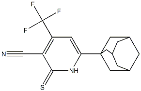 6-(1-adamantyl)-2-thioxo-4-(trifluoromethyl)-1,2-dihydro-3-pyridinecarbonitrile Structure