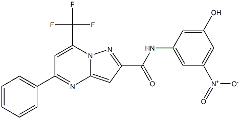 N-{3-hydroxy-5-nitrophenyl}-5-phenyl-7-(trifluoromethyl)pyrazolo[1,5-a]pyrimidine-2-carboxamide Structure