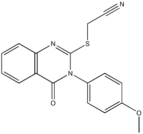 {[3-(4-methoxyphenyl)-4-oxo-3,4-dihydro-2-quinazolinyl]sulfanyl}acetonitrile