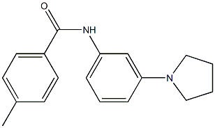 4-methyl-N-[3-(1-pyrrolidinyl)phenyl]benzamide,,结构式