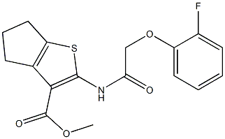 methyl 2-{[(2-fluorophenoxy)acetyl]amino}-5,6-dihydro-4H-cyclopenta[b]thiophene-3-carboxylate|