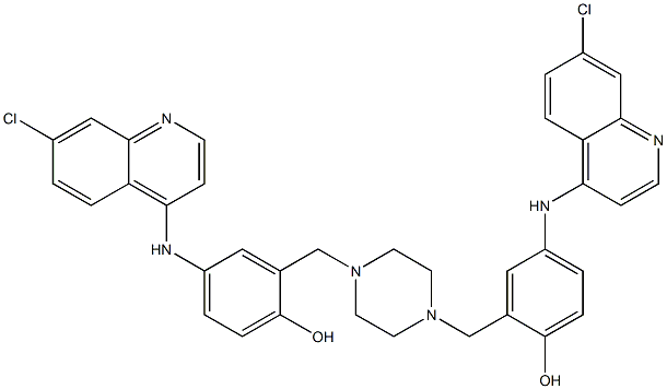  4-[(7-chloro-4-quinolinyl)amino]-2-[(4-{5-[(7-chloro-4-quinolinyl)amino]-2-hydroxybenzyl}-1-piperazinyl)methyl]phenol