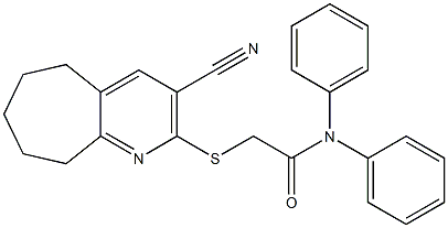 2-[(3-cyano-6,7,8,9-tetrahydro-5H-cyclohepta[b]pyridin-2-yl)sulfanyl]-N,N-diphenylacetamide