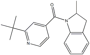 1-(2-tert-butylisonicotinoyl)-2-methylindoline 化学構造式